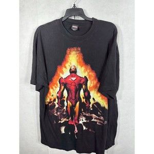Iron Man Official Marvel Mad Engine Tee Black Big Print Movie Promo Shirt Sz XL